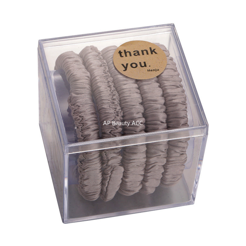 E관 - 새틴 고탄력 자국 없는 머리끈 헤어밴드 [27549] 25.10-1