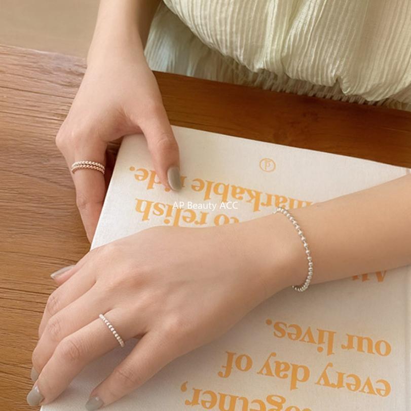 F관 - 925 실버 3가지 사이즈 라운드 비즈 팔찌 [A325] 25.11-2