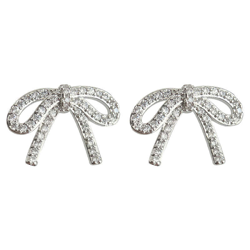 C관 - 큐빅 나비 리본 세련된 귀걸이 [4533] 24.07-3