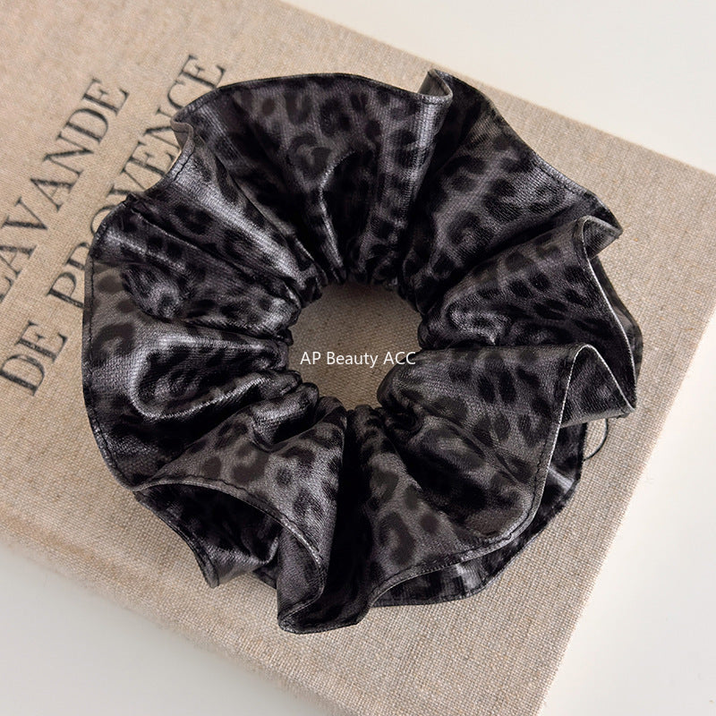 E관 - 호피 패턴 가죽 곱창 헤어밴드 [27657] 25.11-2