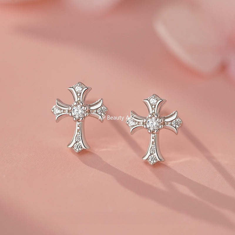 B관 - 큐빅 십자가 999 실버 귀걸이 [YC2153E_3 YC2416E_2 YC2434E_1] 25.11-3