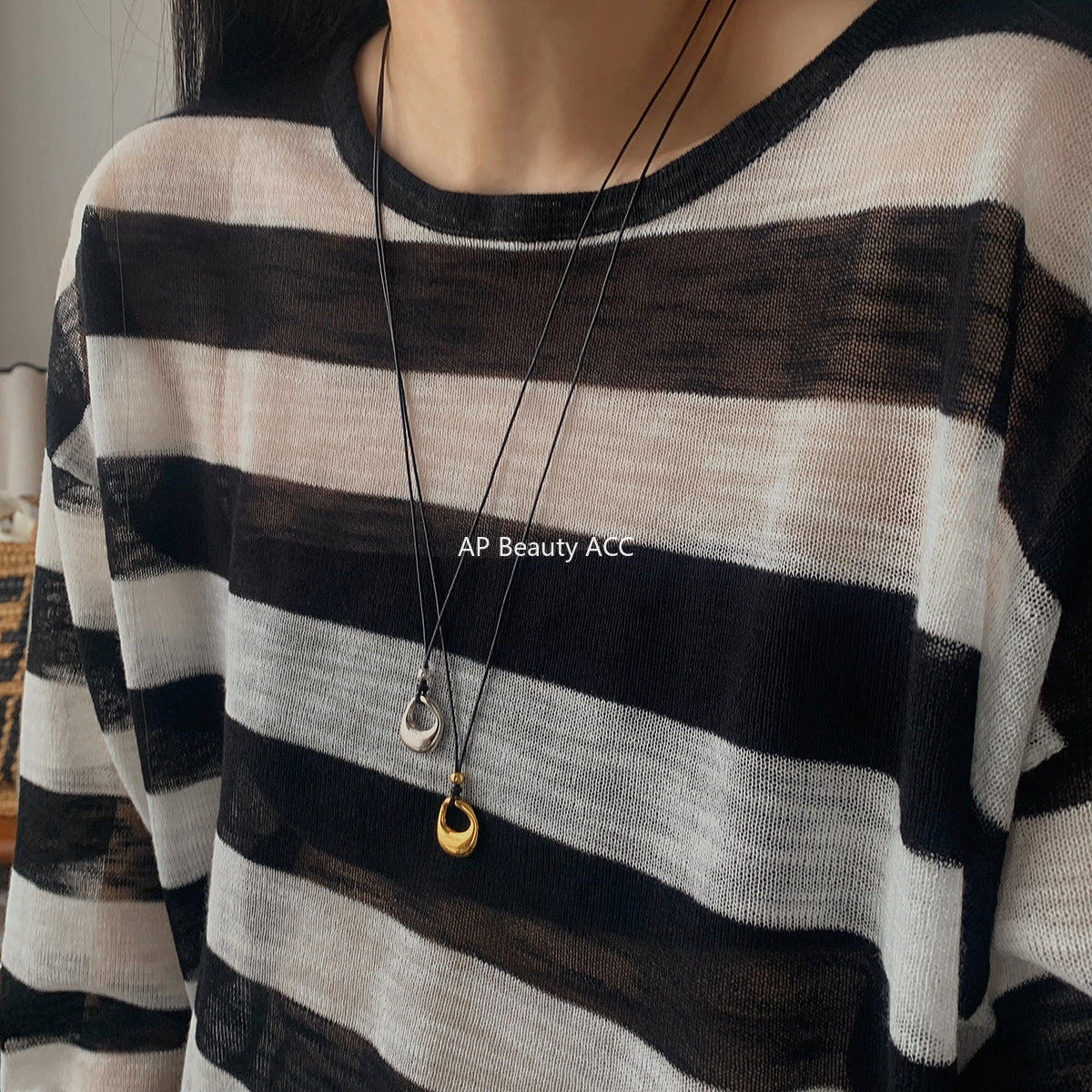 A관 - 925 실버 왁스끈 자물쇠 모양 펜던트 목걸이 [X638] 25.10-2