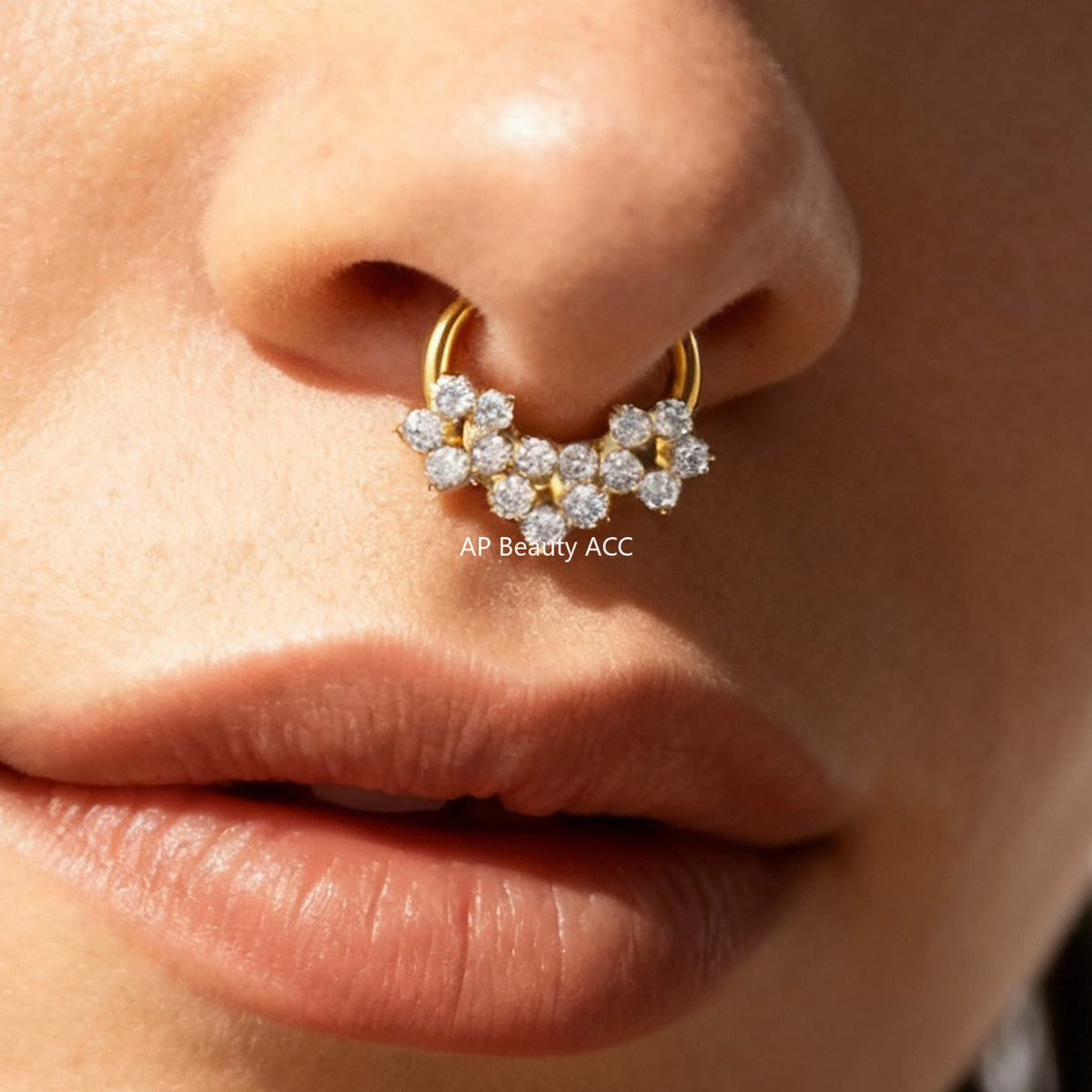 D관 - 티타늄 합금 스틸 큐빅 심리스 링 코 피어싱 [T001] 25.11-2