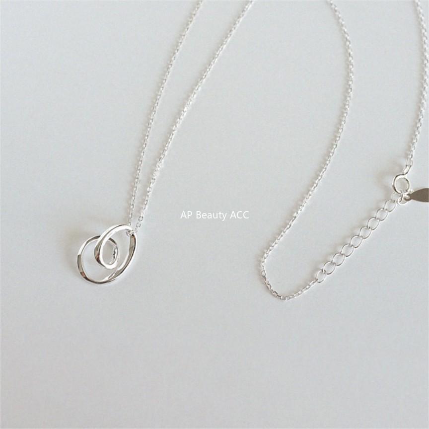 F관 - 925 실버 하트 라인 펜던트 목걸이 [B1221] 25.11-1