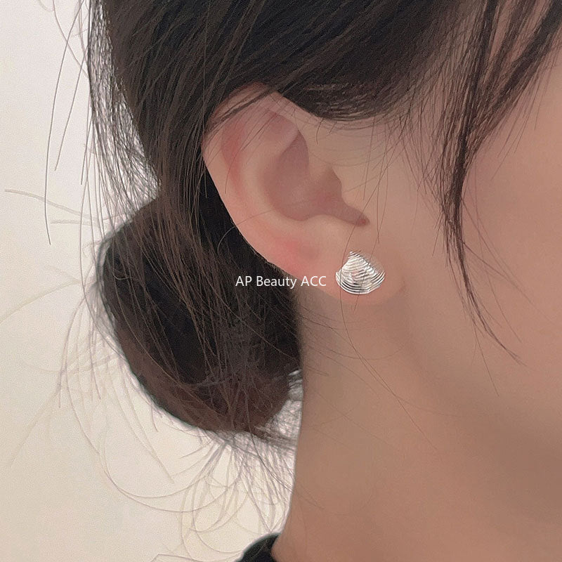 F관 - 925 실버 불가사리 조개 비대칭 귀걸이 [C1219] 25.10-1