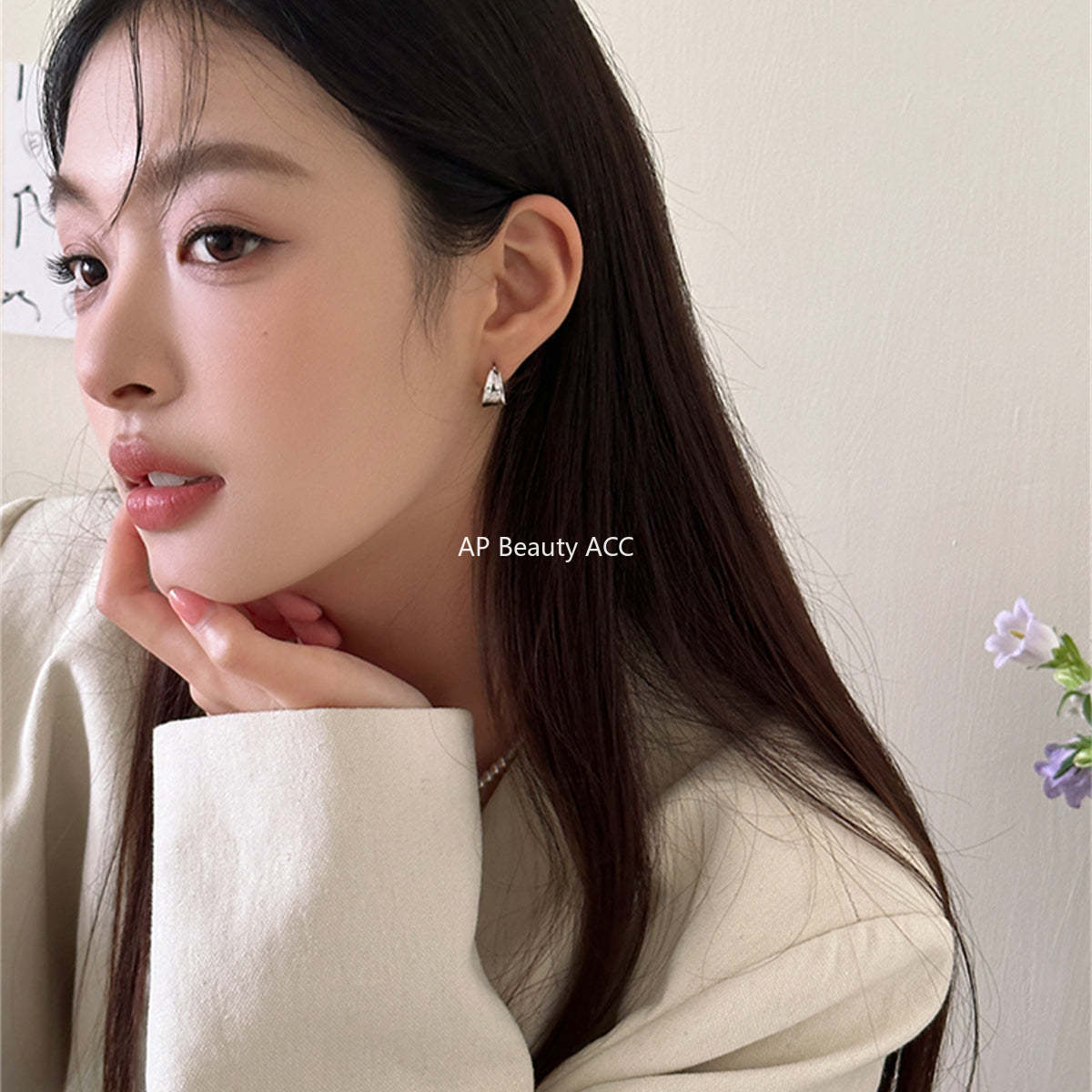 A관 - 925 은침 넓은 원형 귀걸이 [EH-3011] 24.07-2