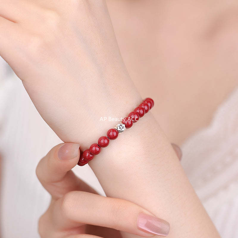 B관 - 염주 디자인 복 925 실버 팔찌 [YC4380SL_1] 25.11-3