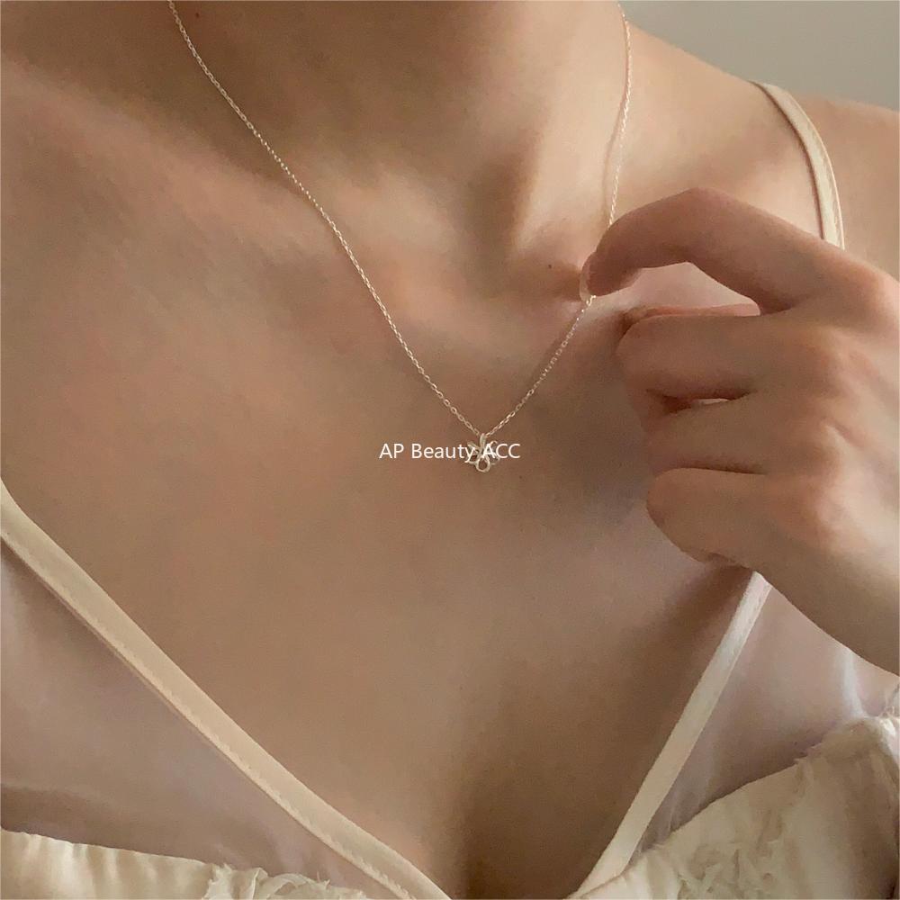F관 - 925 실버 라인 플라워 목걸이 [B1303] 24.07-2