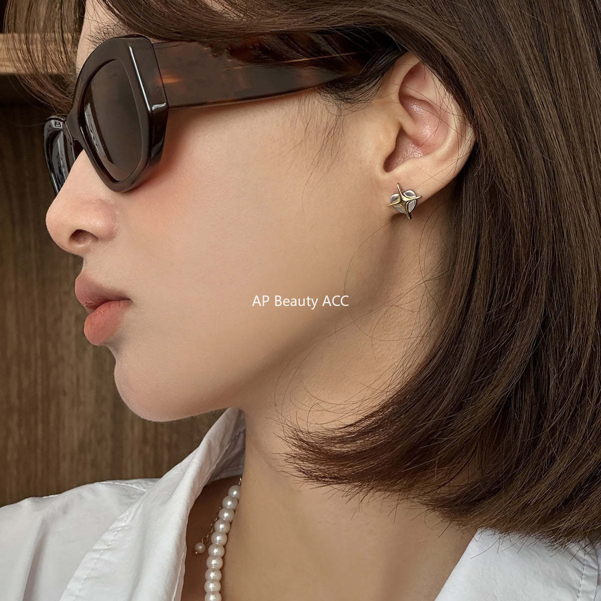 A관 - 925 은침 반짝이는 하트 사각별 귀걸이 [EH-3171] 24.09-1