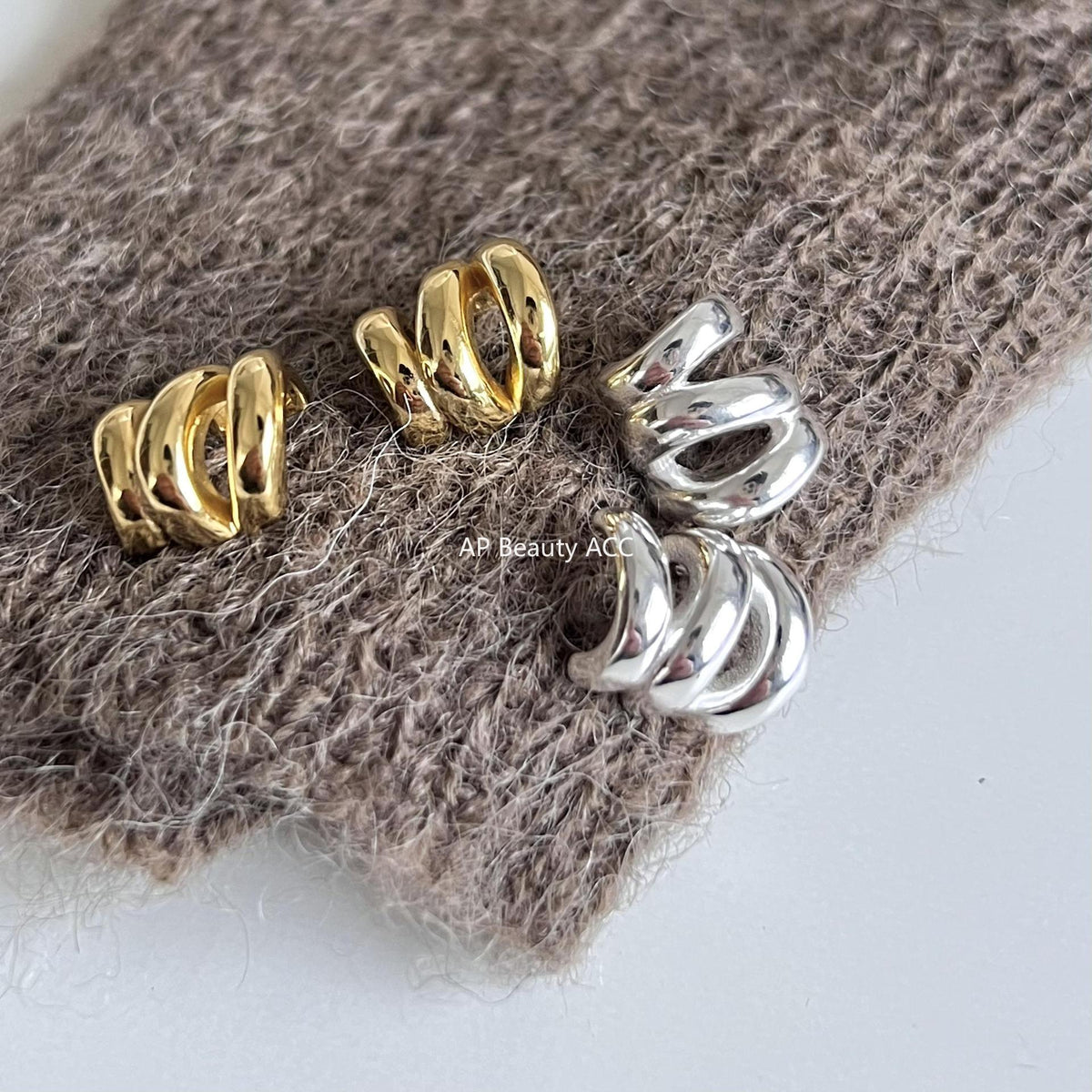 F관 - 925 실버 웨이브 귀걸이 [C878] 25.12-1