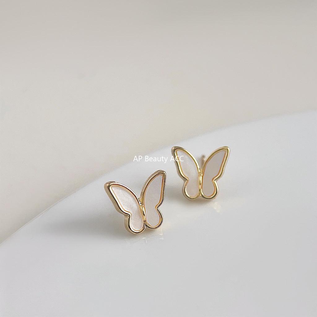 C관 - 나비 디자인 14K 도금 산뜻한 데일리 귀걸이 [3620] 24.03-1