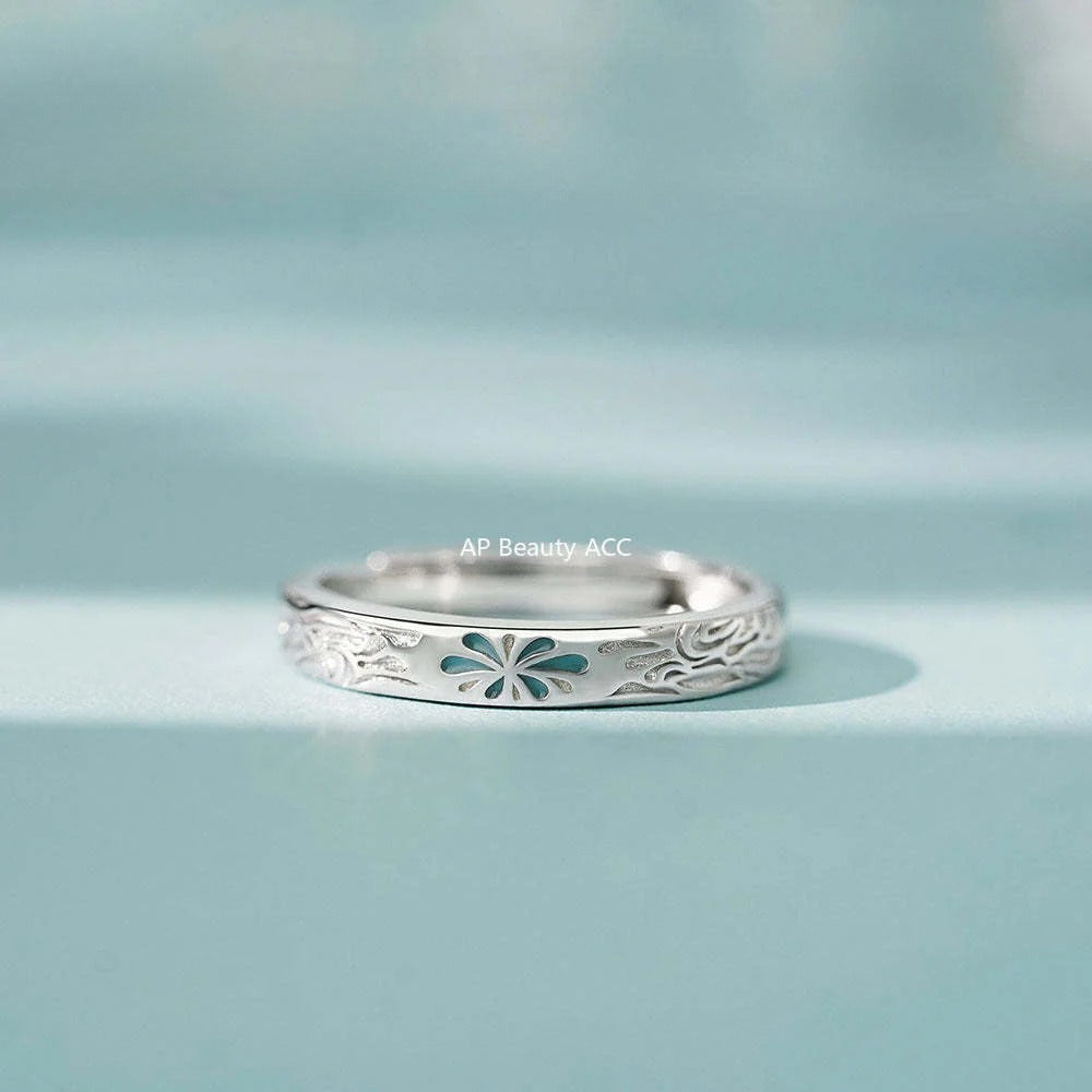 B관 - 999 실버 나비 야광 커플 반지 [YC4685R_1] 25.12-3