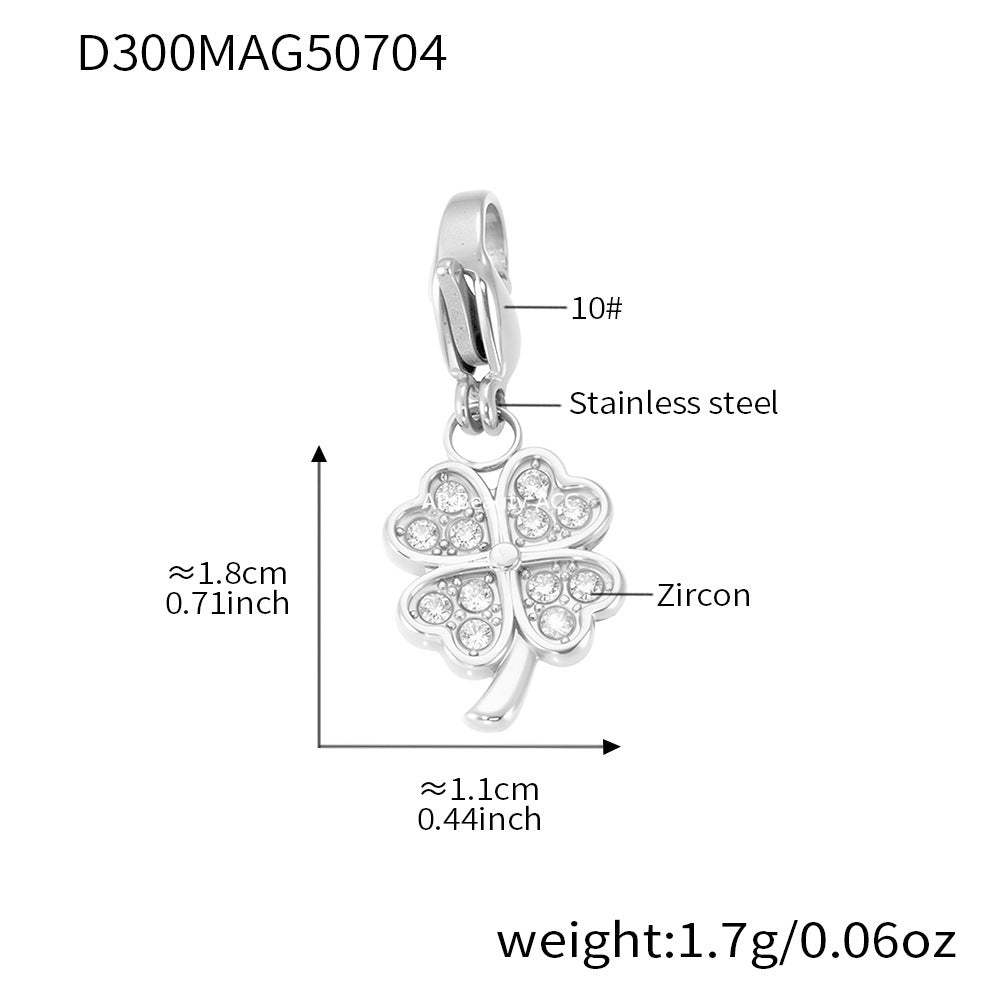 D관 - 스테인리스 스틸 DIY 다중 펜던트 팔찌 목걸이 [E670] 25.09-4