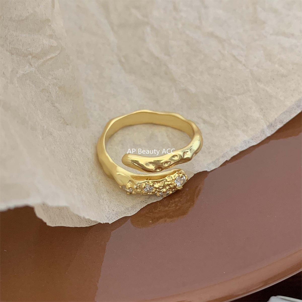 F관 - 925 실버 비정형 큐빅 오픈형 반지 [J1269] 25.12-2