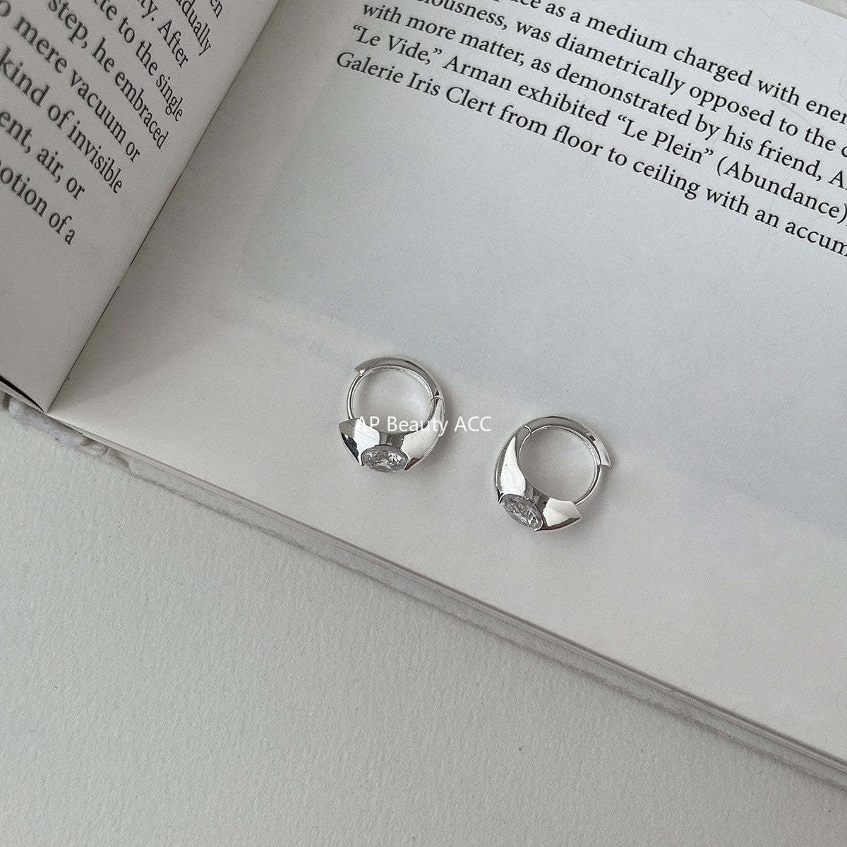 A관 - 큐빅 925 은침 링 후프 귀걸이 [EH-2549.SJ] 25.12-3