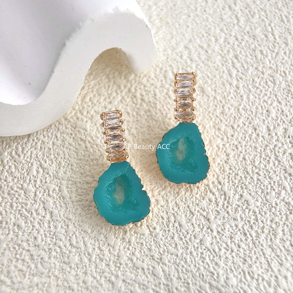 C관 - 고급스러운 여름 14K 도금 은침 귀걸이 [3946] 24.05-1