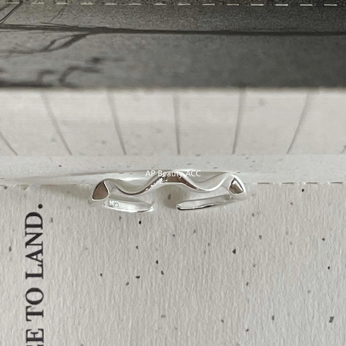 F관 - 925 실버 물결 디자인 오픈형 반지 [J2071] 24.12-4