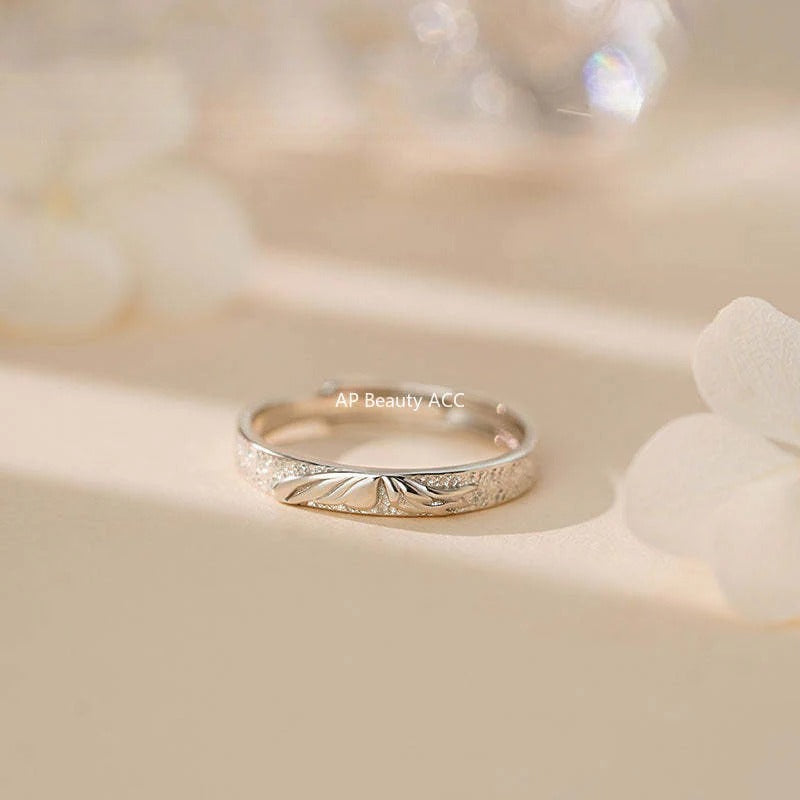 B관 - 999 실버 나비 펀칭 디자인 커플 반지 [YC3035R_1] 25.10-5