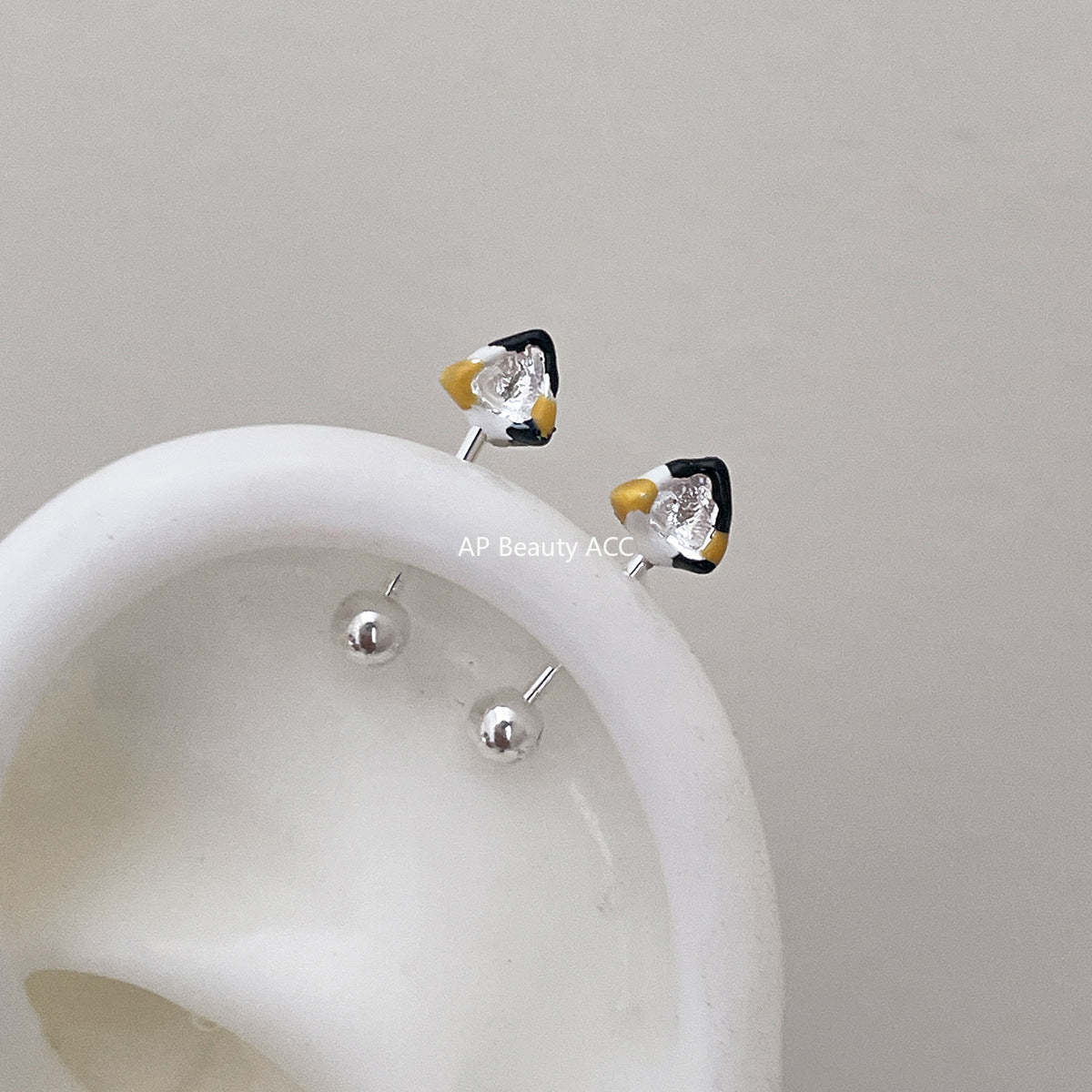 A관 - 925 은침 고양이 귀 디자인 피어싱 귀걸이 [EH-4165] 25.10-4