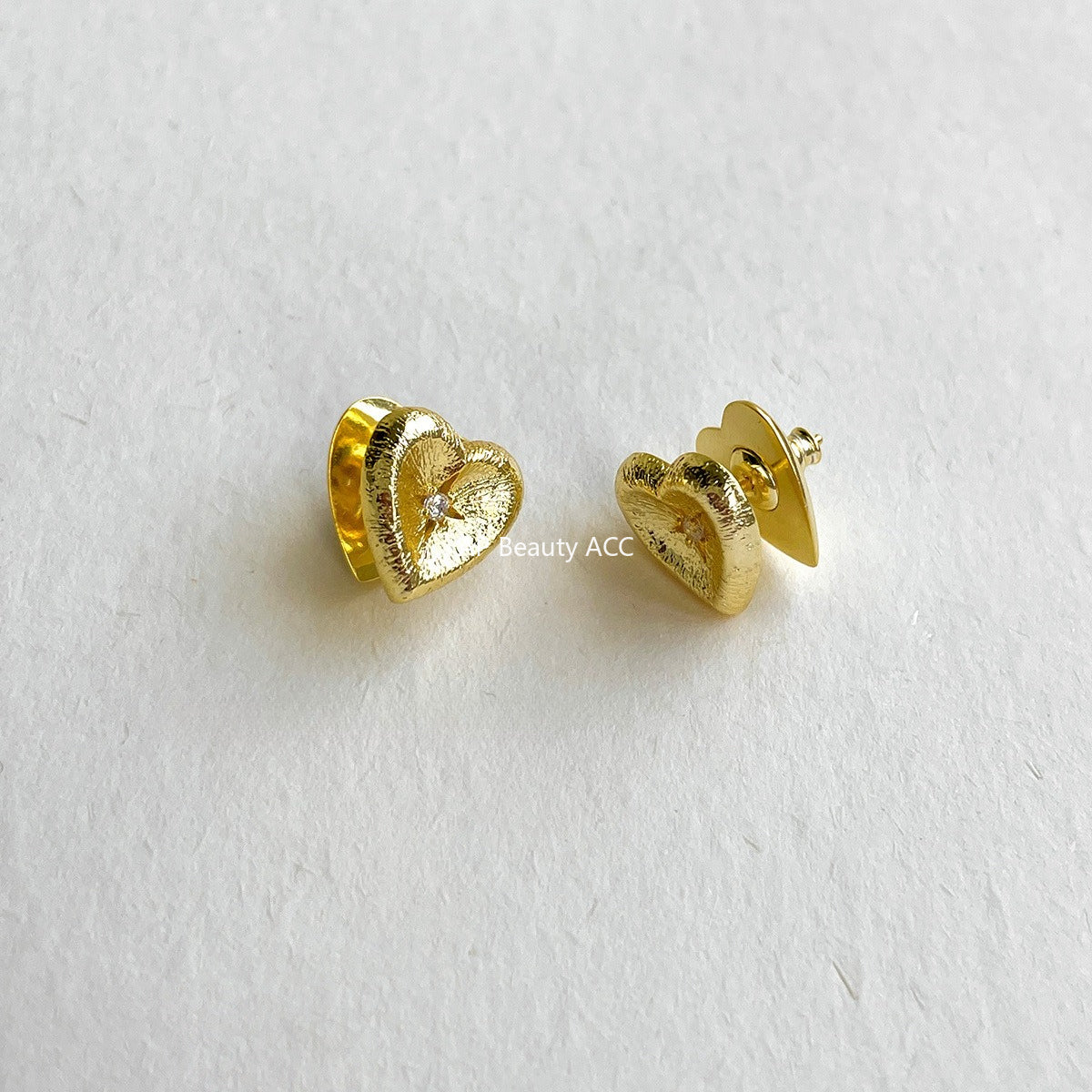 A관 - 925 은침 하트 큐빅 귀걸이 [EH-4013] 25.10-1