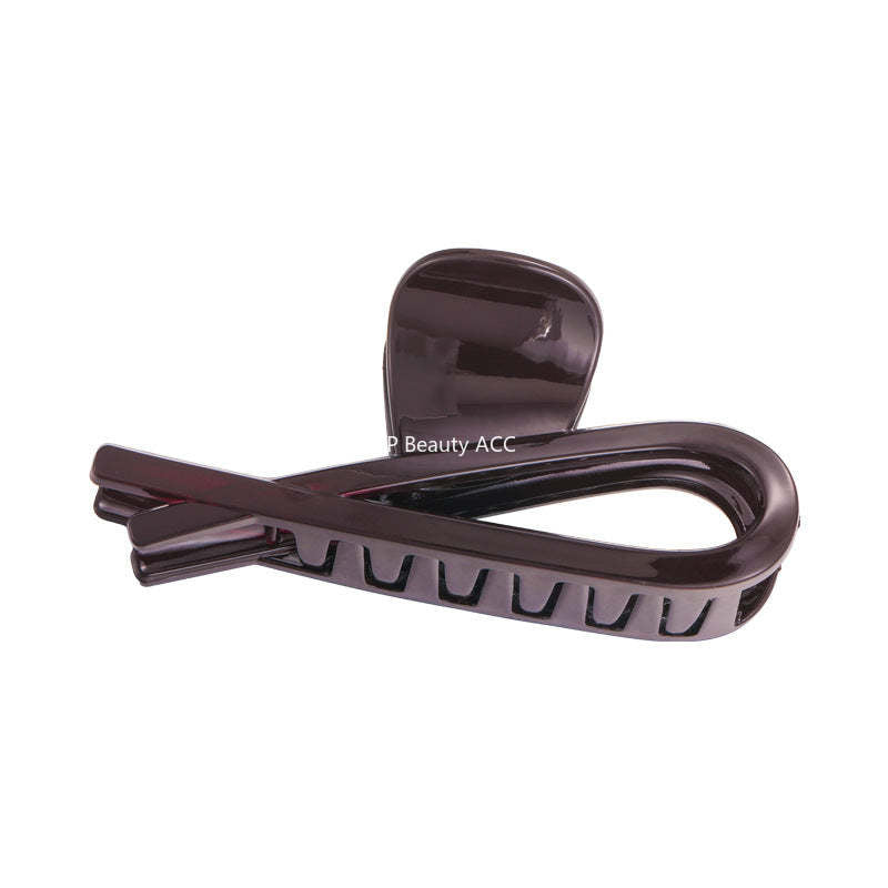 E관 - 초콜릿 브라운 리본 디자인 집게핀 [27614] 25.10-5