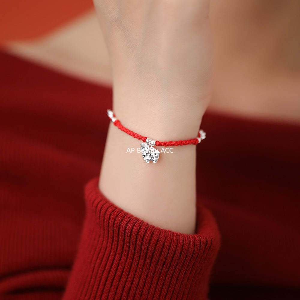 B관 - 925 실버 말 코인 펜던트 스트랩 팔찌 [YC4382SL_1] 25.12-2