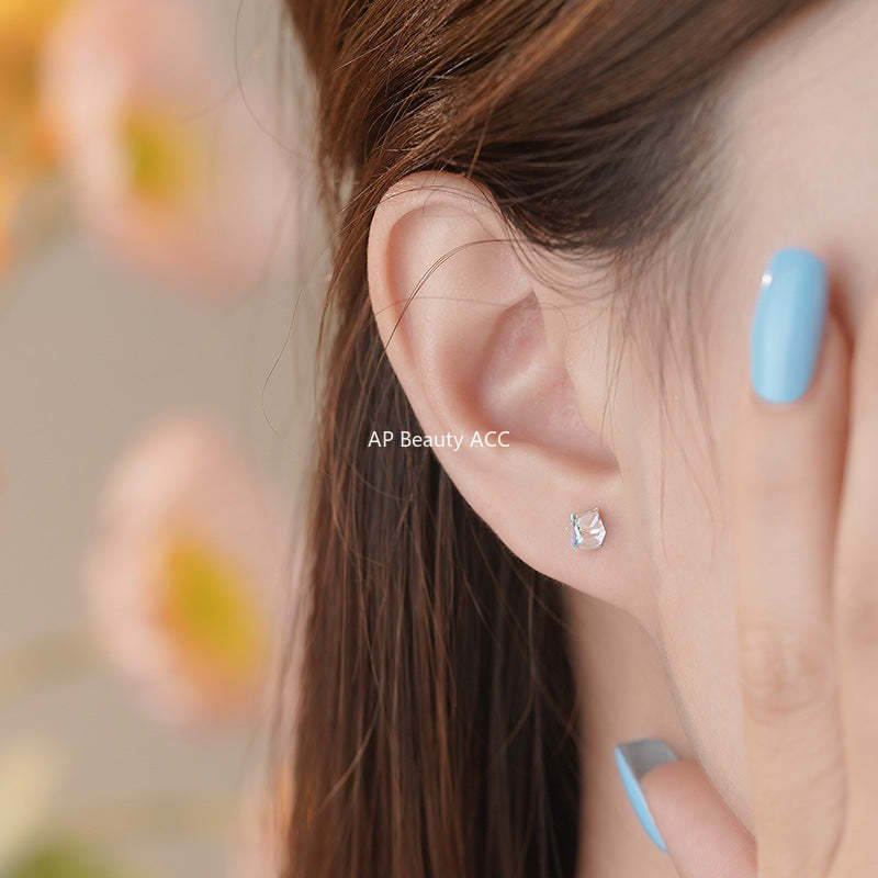 B관 - 925 실버 스퀘어 크리스탈 스터드 귀걸이 [YC2499E YC2913E] 25.10-4