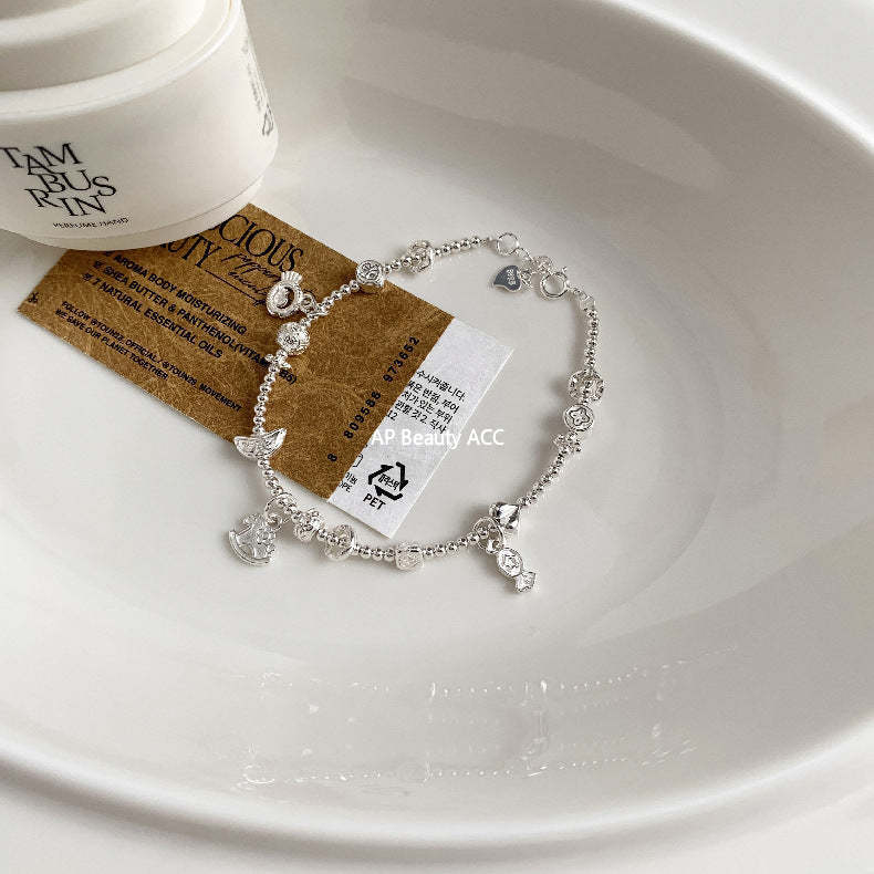 A관 - 동물 하트 라운드 비즈볼 925 실버 팔찌 [1615-1616-1617] 25.11-4