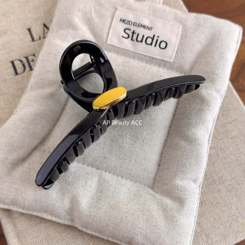 E관 - 골드 포인트 대형 교차형 집게핀 [27598] 25.10-4