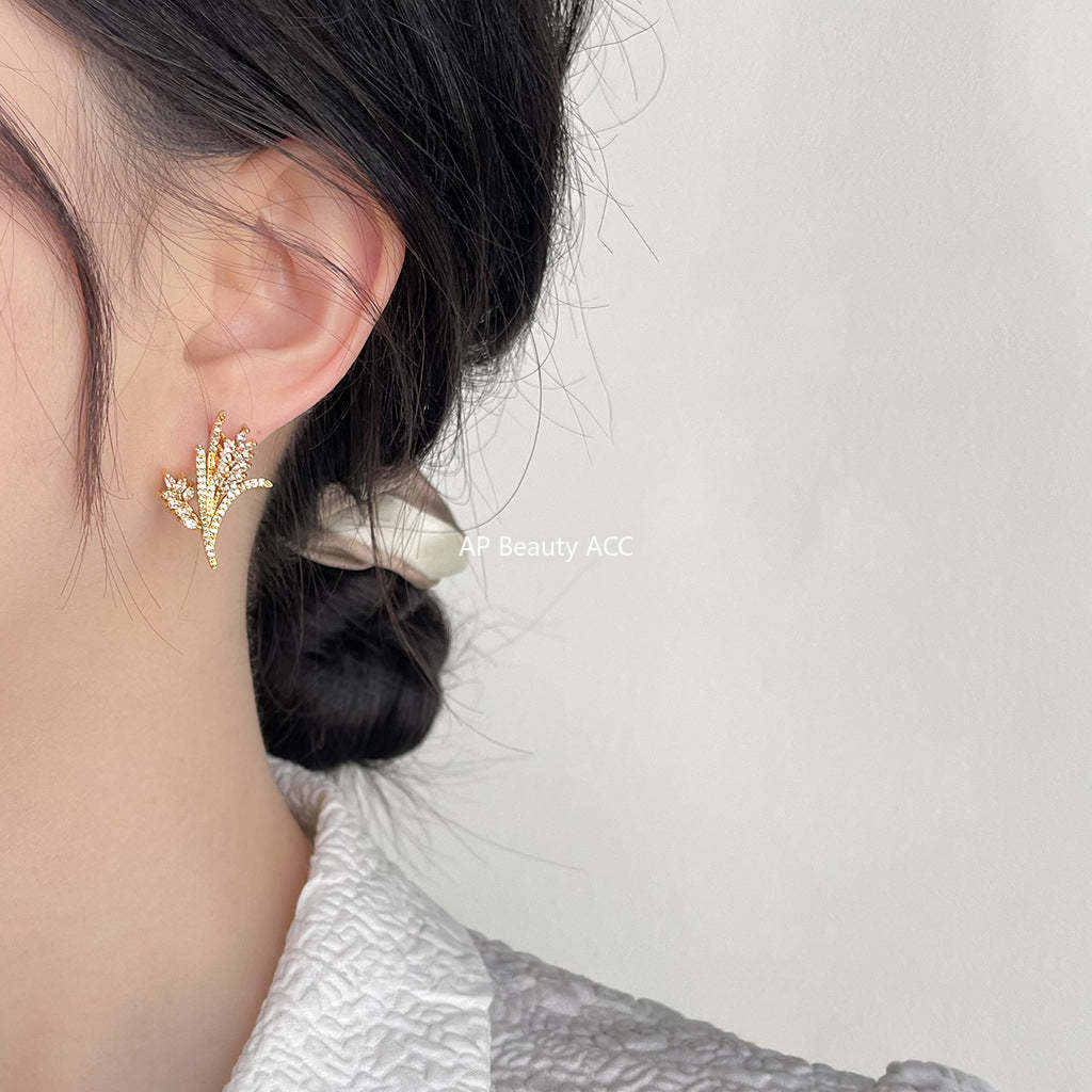 C관 - 업그레이드 18K 도금 밀 이삭 귀걸이 [3881] 24.05-2