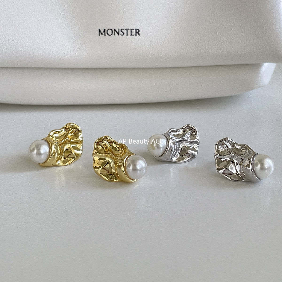 A관 - 비정형 디자인 진주 925 은침 귀걸이 [EH-4323] 25.12-2