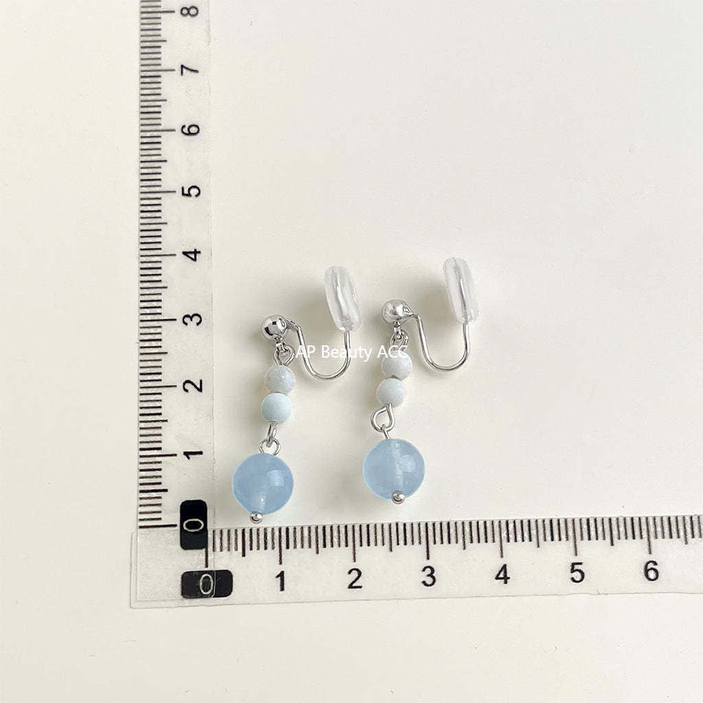 C관 - 큐빅 레진 진주 무피어싱 나선형 이어커프 귀걸이 [EJ0203F] 25.02-3