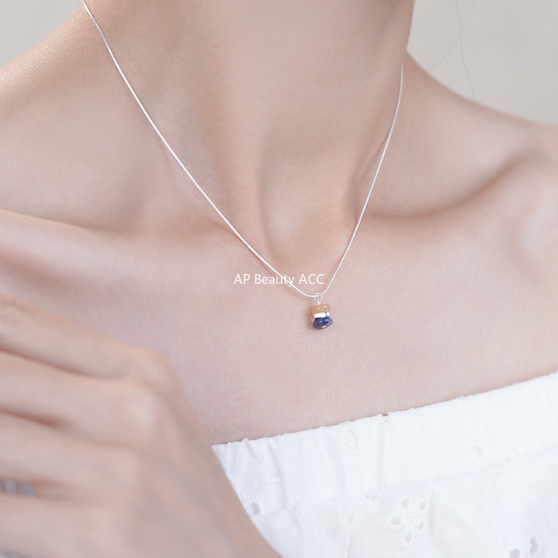 B관 - 925 실버 천연석 펜던트 목걸이 [YC3871N_1] 25.10-2