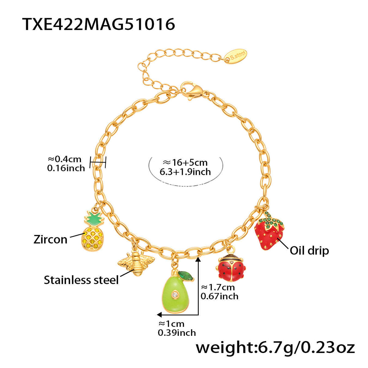D관 - 스테인리스 스틸 큐빅 과일 열기구 지구본 펜던트 목걸이 팔찌 반지 [TXP422] 25.10-4