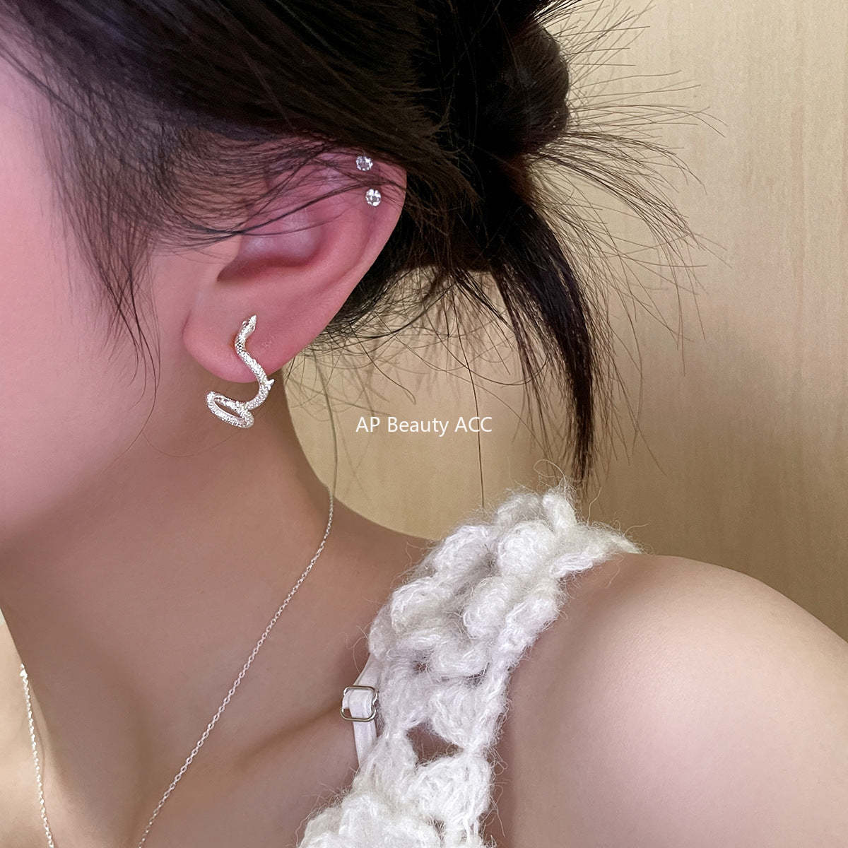 A관 - 925 은침 뱀 디자인 귀걸이 [EH-3630] 25.06-3
