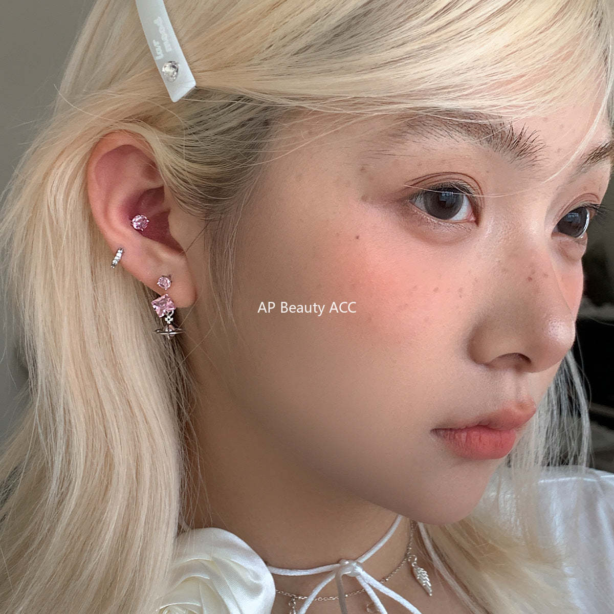 A관 - 사각 큐빅 우주 행성 펜던트 티타늄 스틸 귀걸이 [EH-4153] 25.12-2