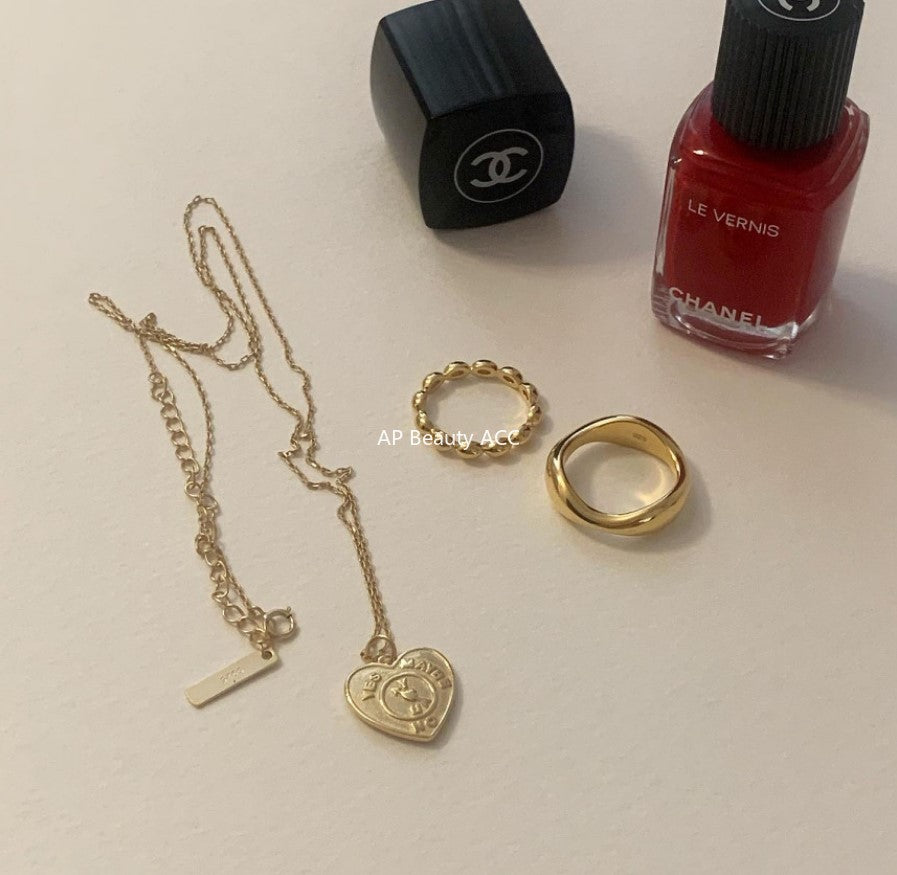 F관 - 925 실버 하트 카드 펜던트 목걸이 [B377-B378] 25.10-3