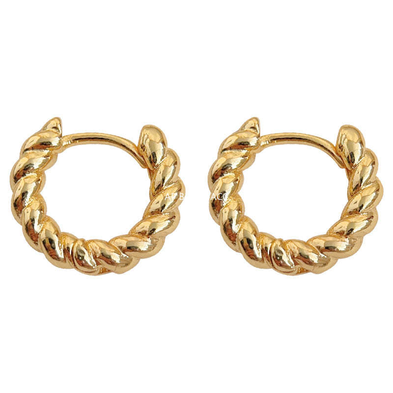 C관 - 18K 도금 두꺼운 럭셔리 스타일 고급스러운 변색 방지 귀걸이 [3565] 24.01-2