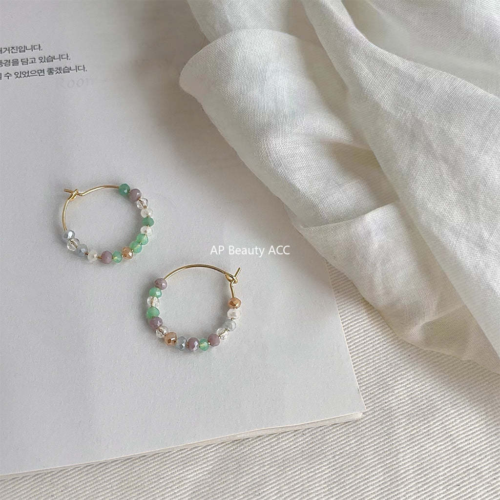 C관 - 여름 새 디자인 새롭고 귀여운 14K 도금 은침 귀걸이 [3858-3859] 24.05-3