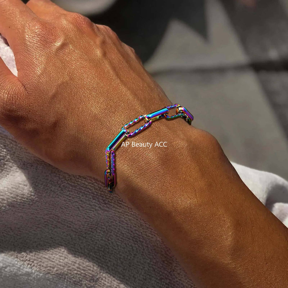 G관 - 스테인리스 스틸 핸드메이드 체인 팔찌 [BR-1705] 25.10-5