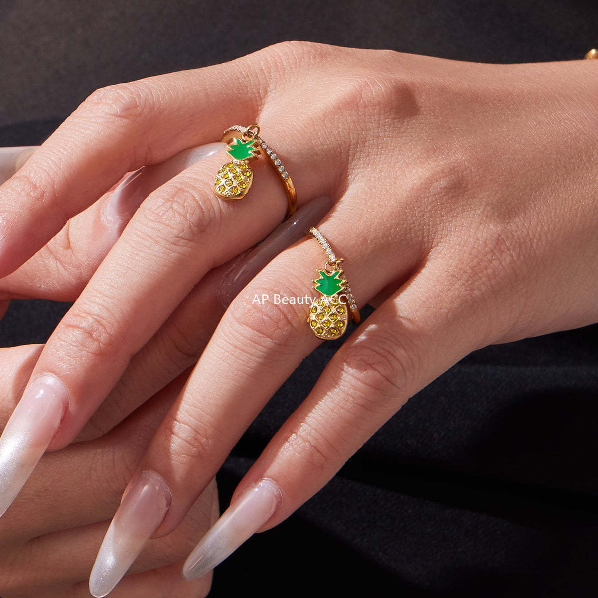 D관 - 스테인리스 스틸 게 조개 파인애플 큐빅 펜던트 목걸이 팔찌 반지 [TXP443] 25.10-4