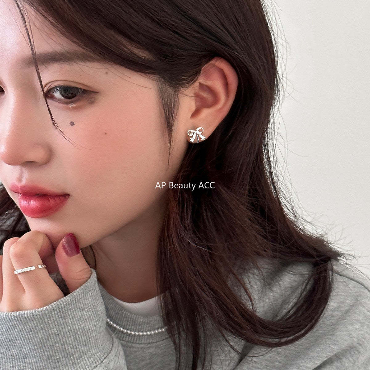A관 - 별 리본 디자인 이어커프 귀찌 귀걸이 [EJ-26] 25.08-5