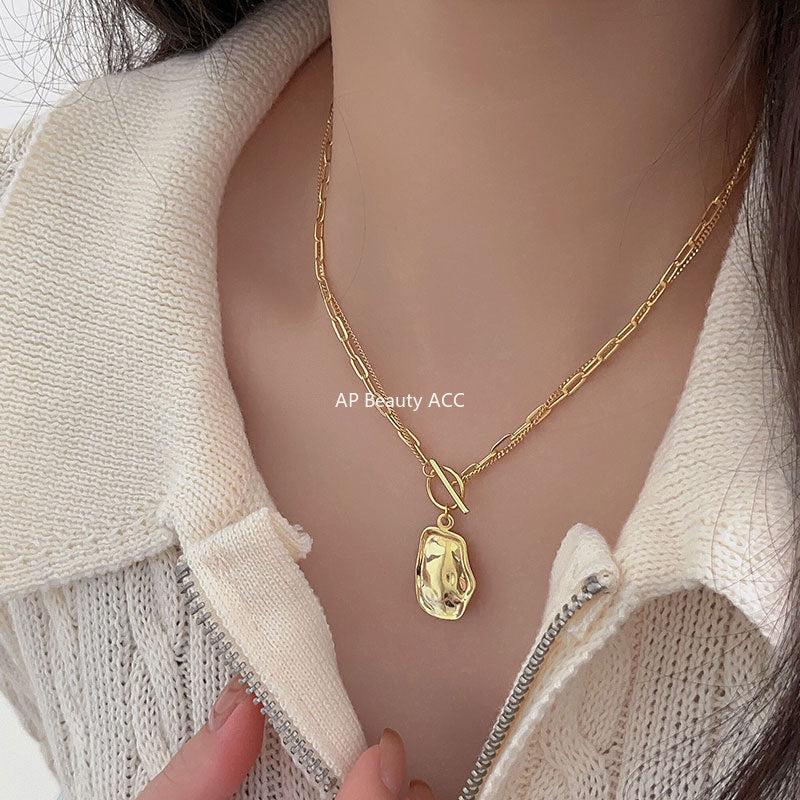 F관 - 925 실버 비정형 펜던트 OT고리 목걸이 [B832] 25.10-1