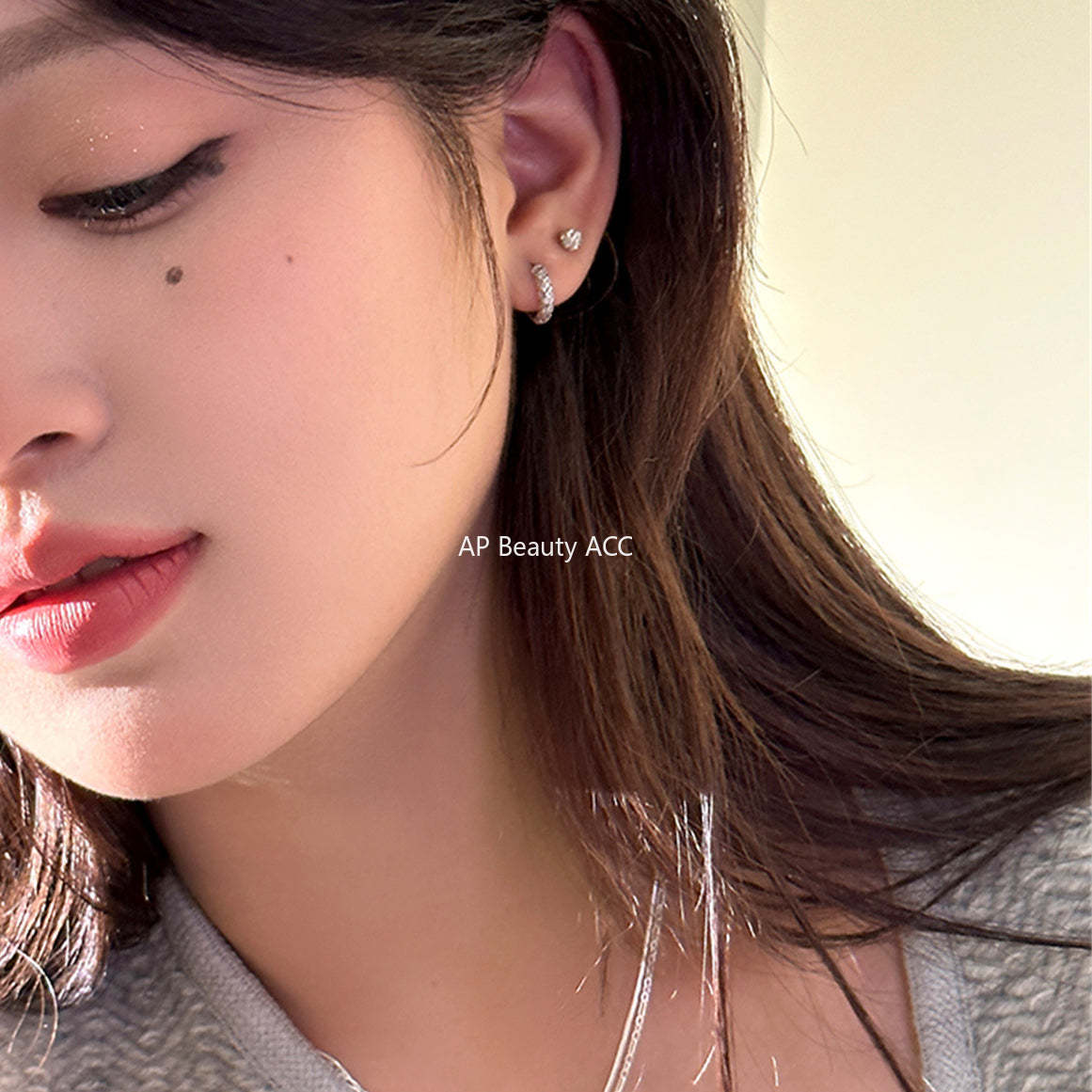 A관 - 925 은침 트위스트 디자인 귀걸이 [EH-1725] 25.01-2