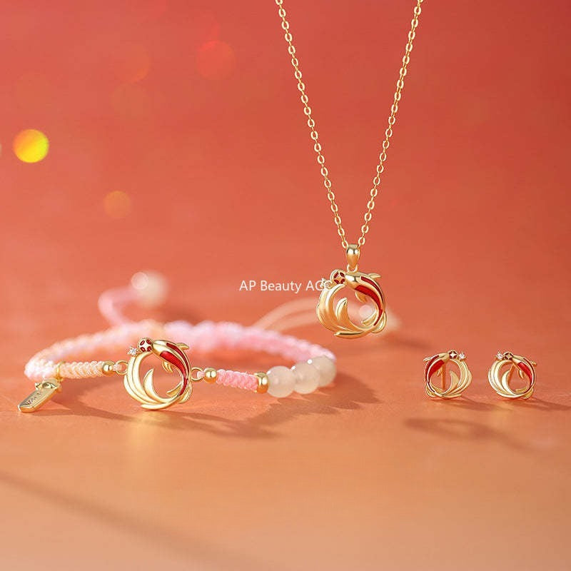 B관 - 999 실버 잉어 물고기 디자인 귀걸이 팔찌 목걸이 [YC4802SL_1 YC3241N_1 YC2728E_1] 25.10-5