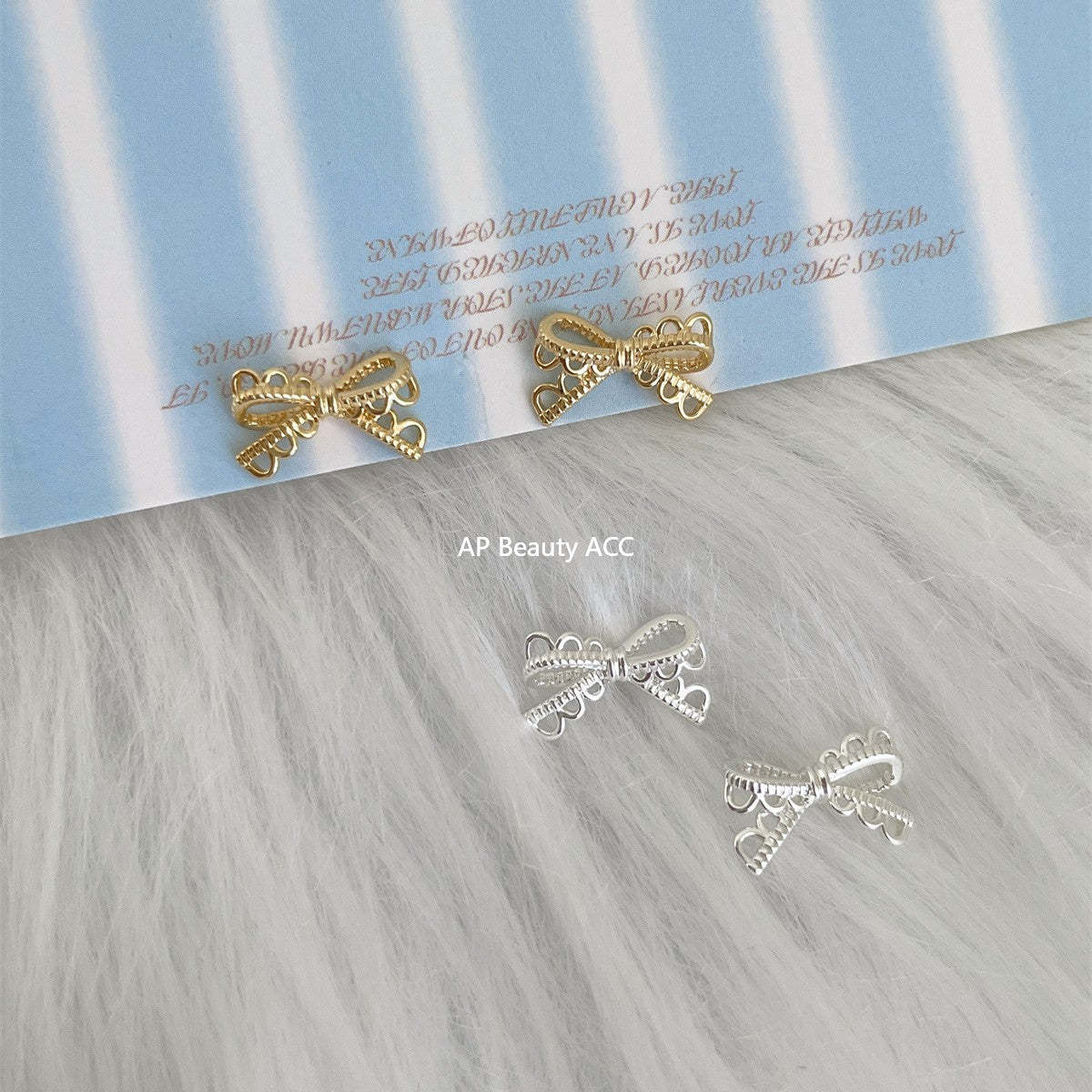 A관 - 리본 모양 플로럴 엣지 귀걸이 [EH-4167] 25.10-2