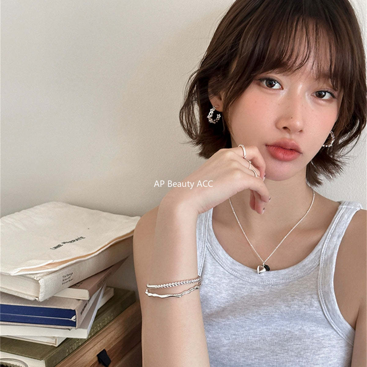 A관 - 불규칙 파도 모양 꼬임 오픈형 팔찌 [SL-483] 25.09-4