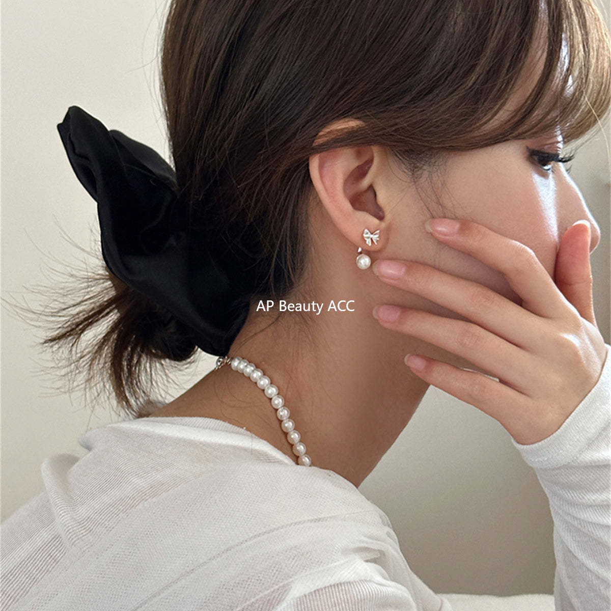 A관 - 925 은침 리본 진주 귀걸이 [EH-3727] 25.06-4
