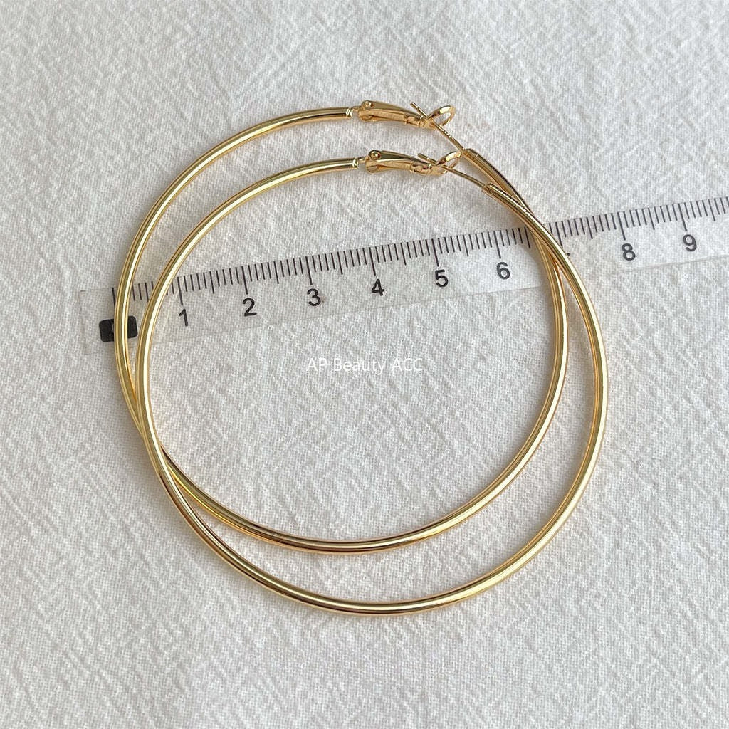 C관 - 와이드 원형 디자인 925 은침 링 귀걸이 [7120-7131] 25.11-3