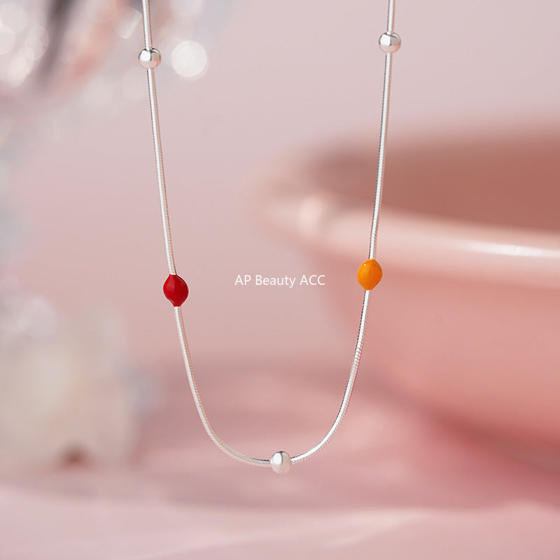 B관 - 925 실버 컬러 비즈 실버볼 목걸이 [YC2161N_1] 25.10-3